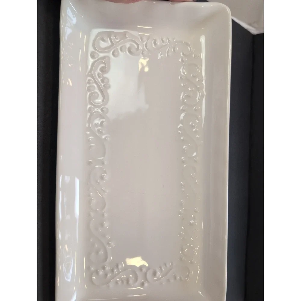Maioliche Jessica Cream Rectangular Tray Platter Made in Italy READ